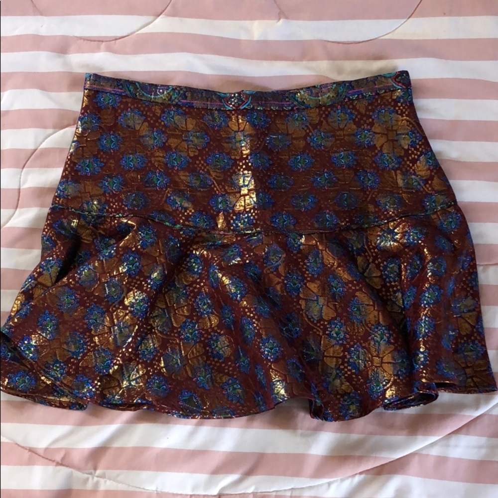 Silk jacquard fit & flare mini